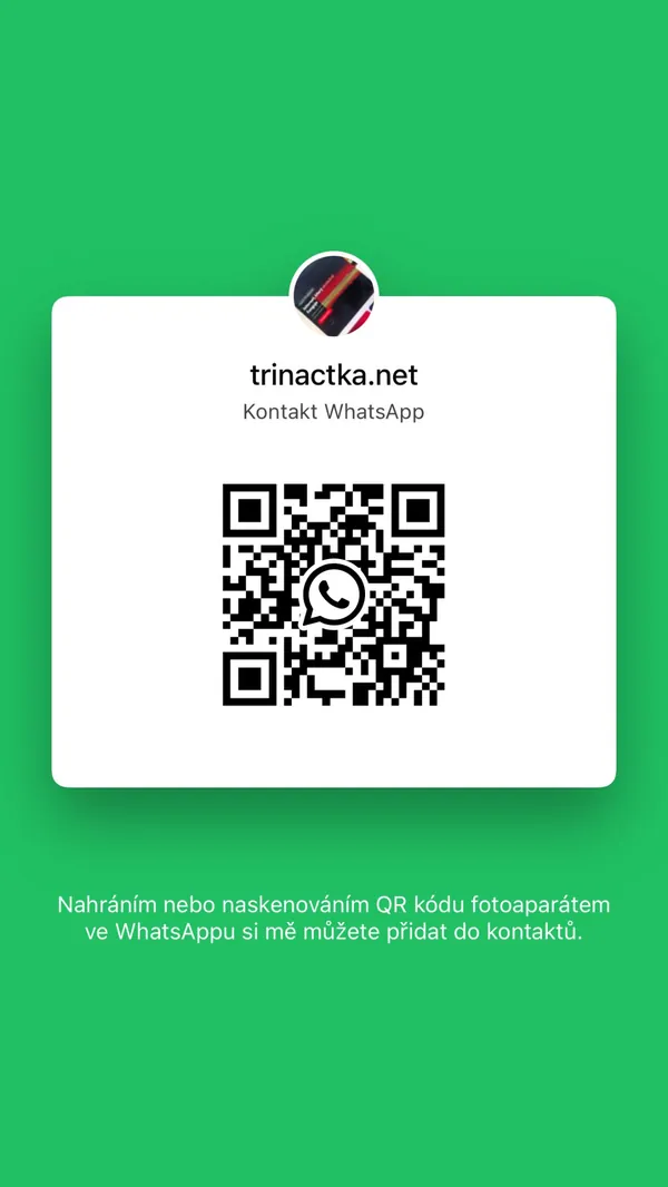 WhatsApp QR kód trinactka.net